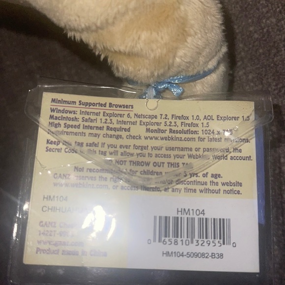 WEBKINZ Ganz CHIHUAHUA HM104 hang & but Tag No Code plush stuffed animal - Picture 10 of 14